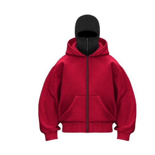 Fleece-lined Double Hood Sweater